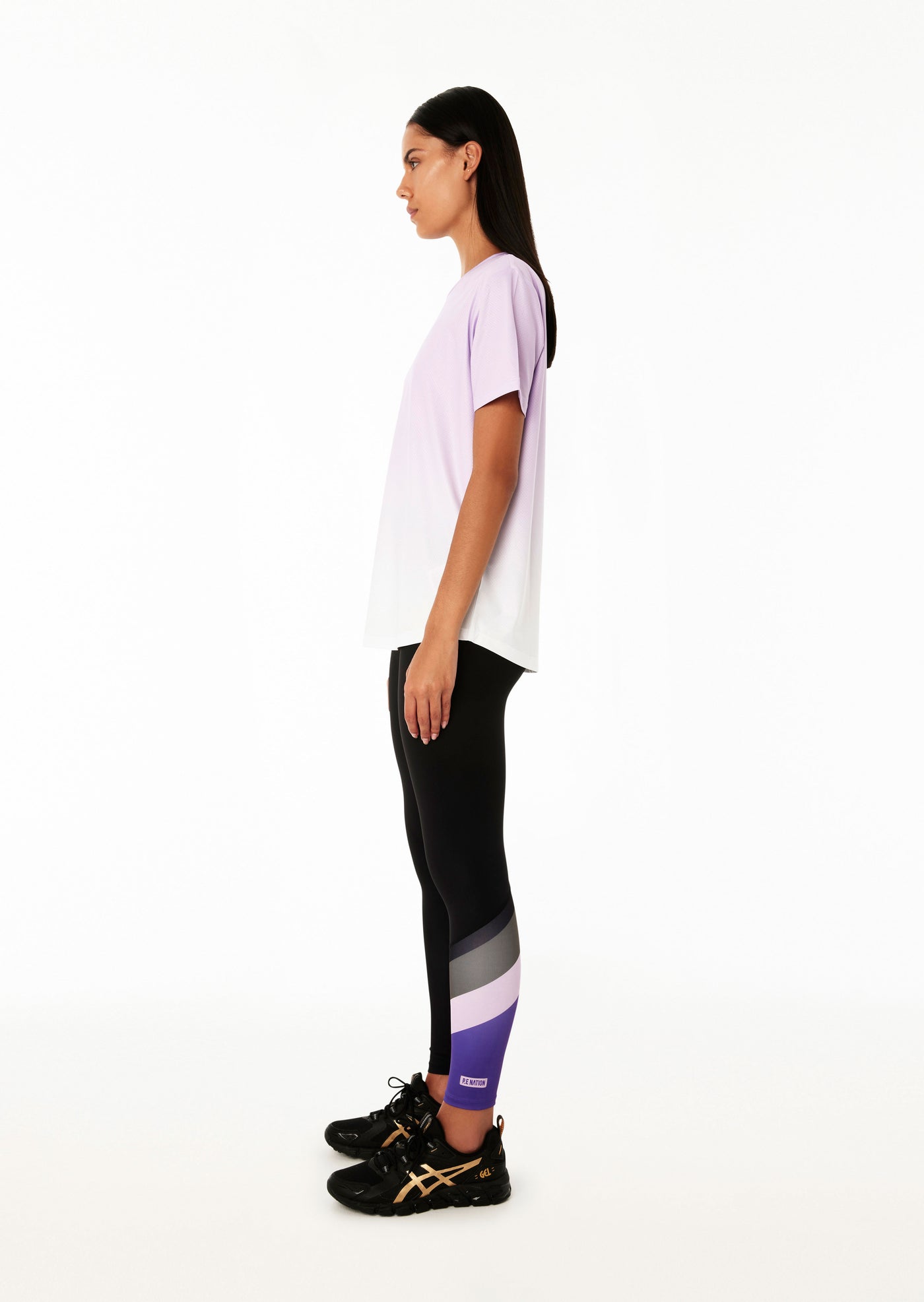 DOUBLE TRACK AIR FORM SS TEE IN GRADIENT PRINT