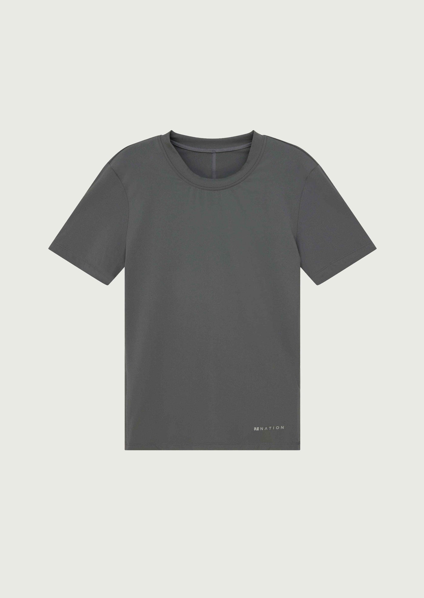 FOUNDATION SHORT SLEEVE TEE IN GUNMETAL