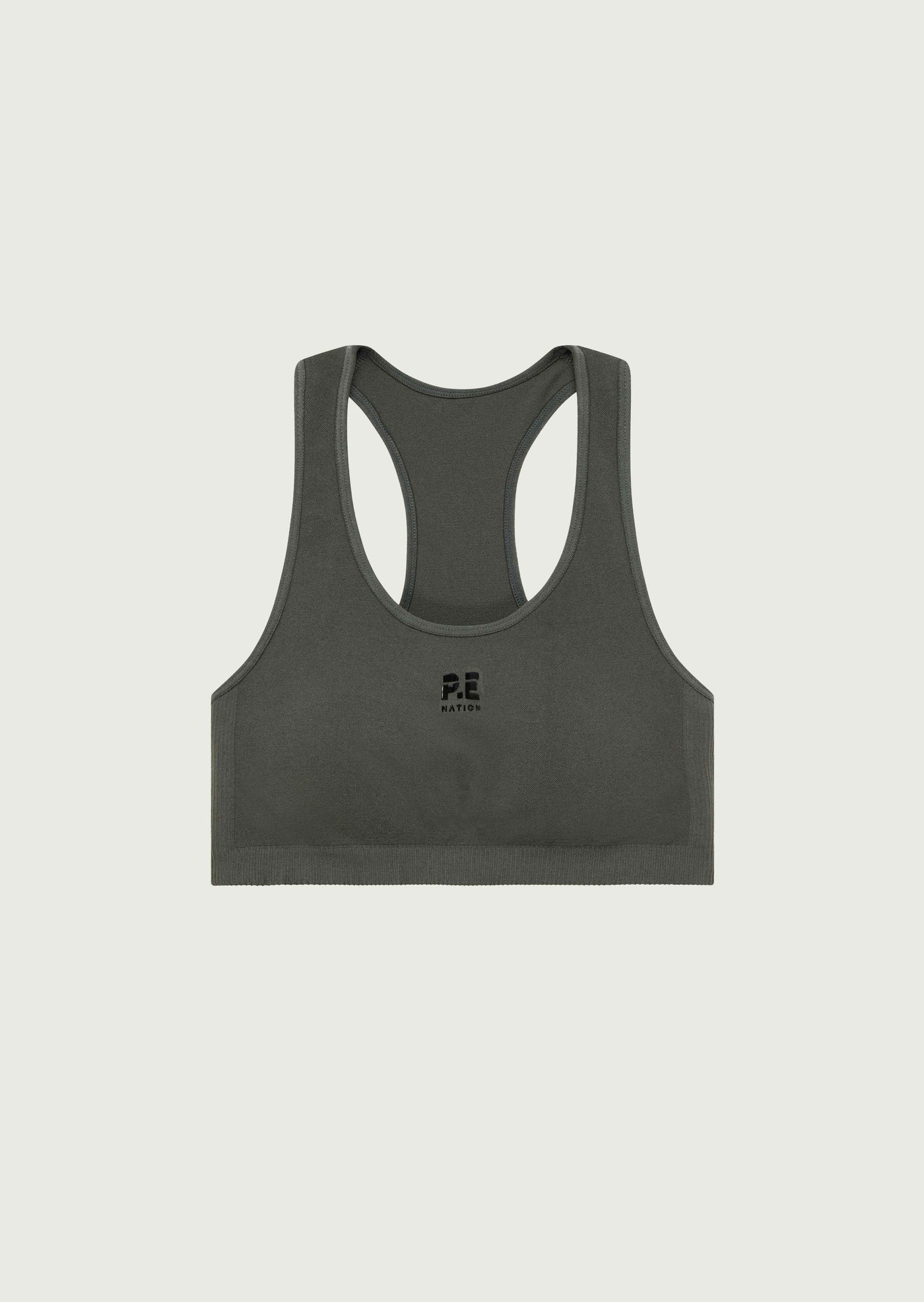 RESTORE SEAMLESS SPORTS BRA IN GUNMETAL