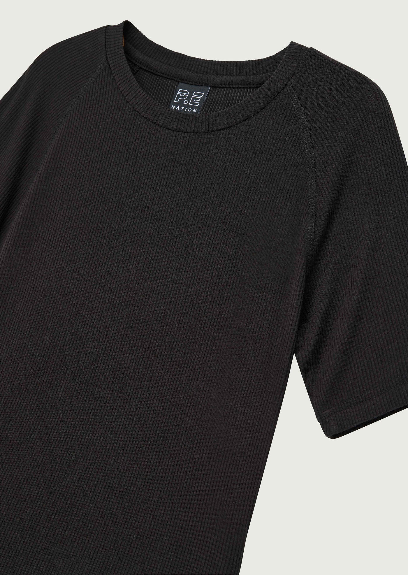 FREE PLAY SHORT SLEEVE RIB TEE IN BLACK