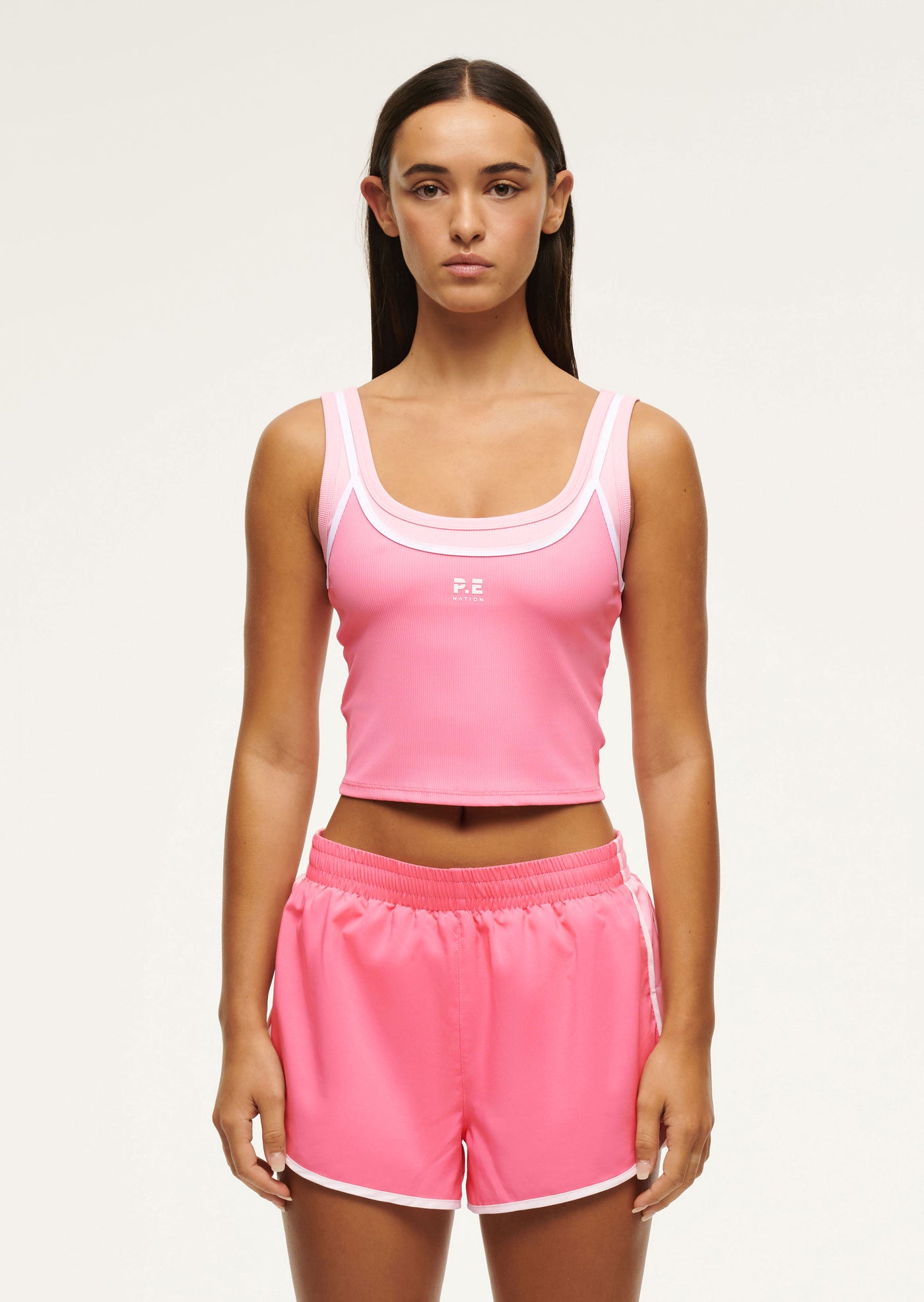 Forward Tank in Pink Lemonade by P.E Nation Pink Womens Active Tank 