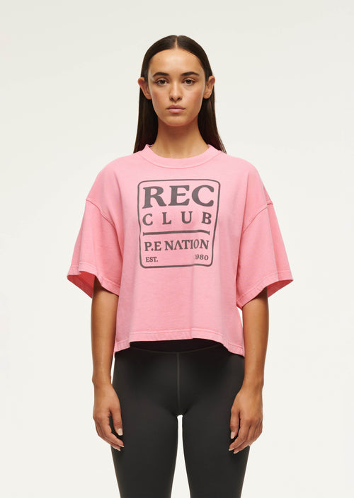 RALLY TEE IN PINK LEMONADE