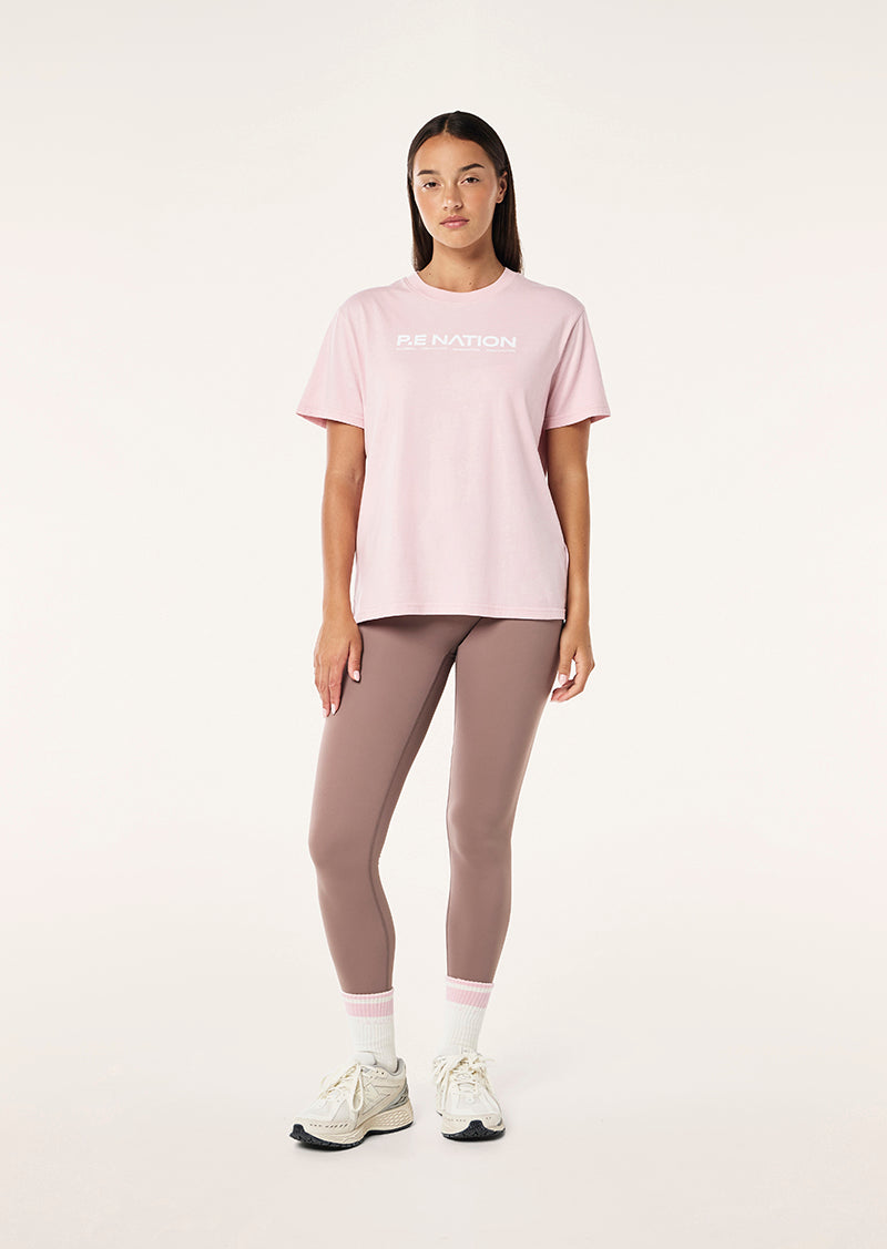 AERO SHORT SLEEVE TEE IN CHALK PINK