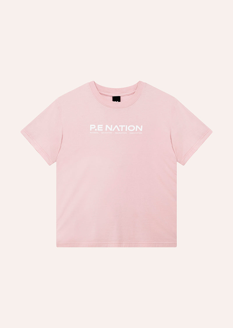 AERO SHORT SLEEVE TEE IN CHALK PINK