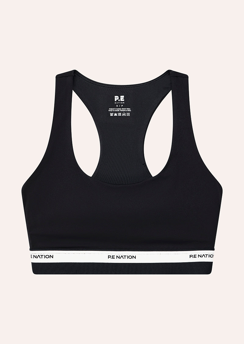 AVANT SPORTS BRA IN BLACK & WHISPER WHITE