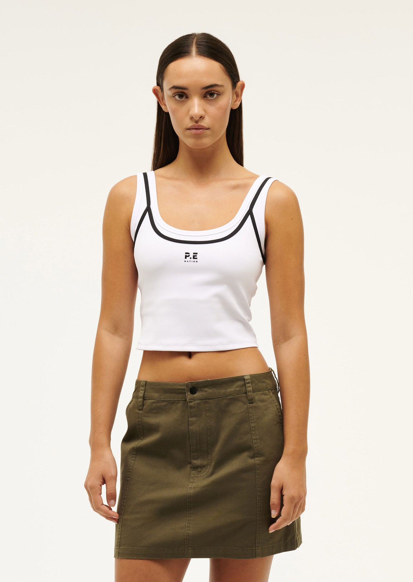 HEADLINE SKIRT IN KHAKI