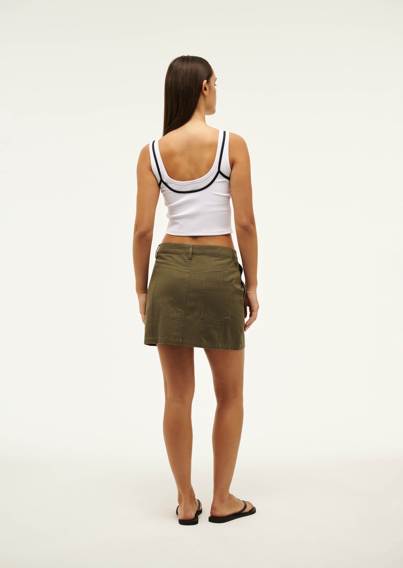 HEADLINE SKIRT IN KHAKI