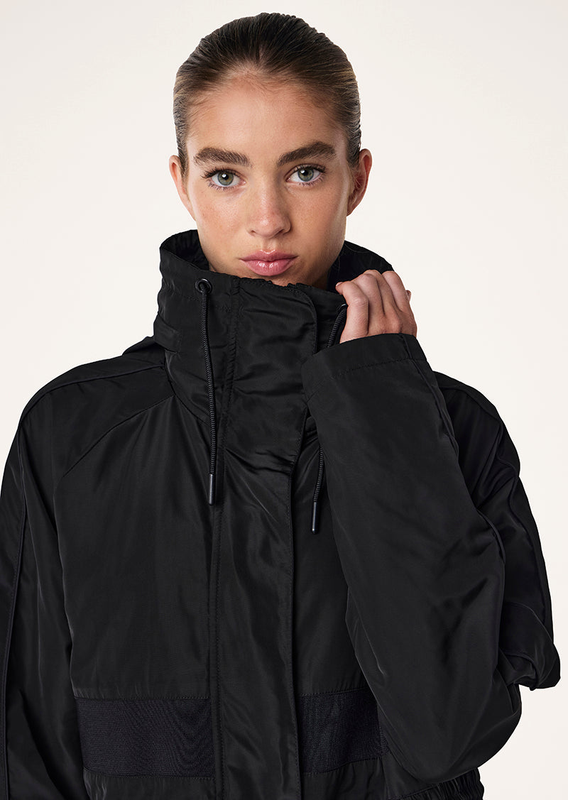 MID-LENGTH MAN DOWN JACKET IN BLACK