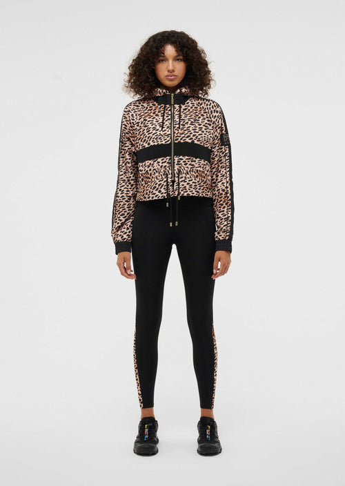 CROPPED MAN DOWN JACKET IN CHEETAH PRINT