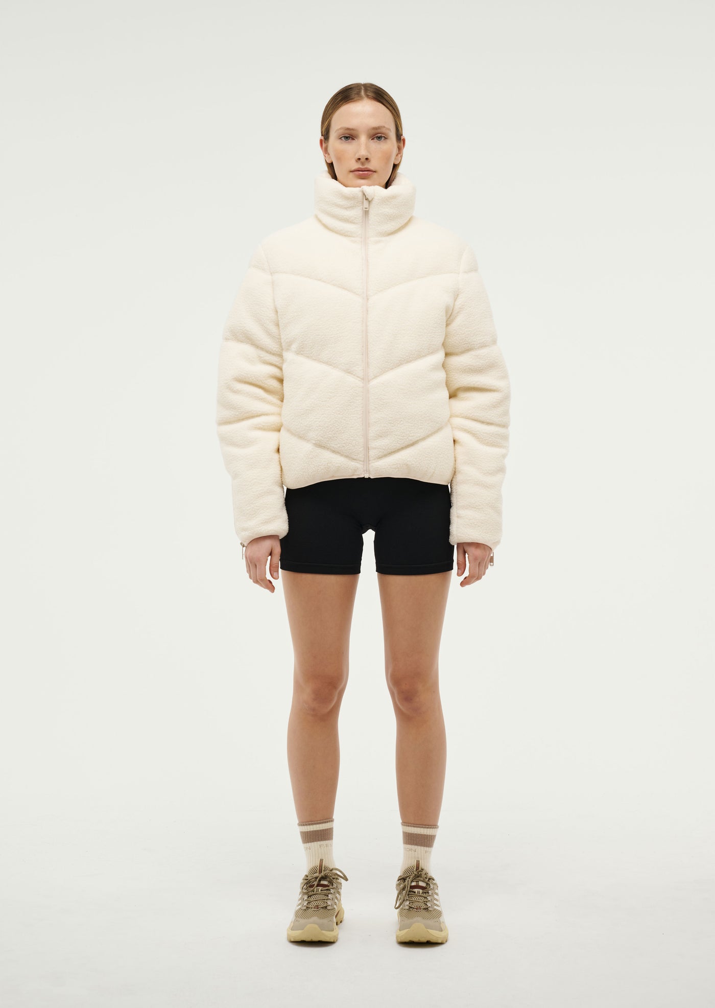 FORTUNE SHERPA JACKET IN WHISPER WHITE