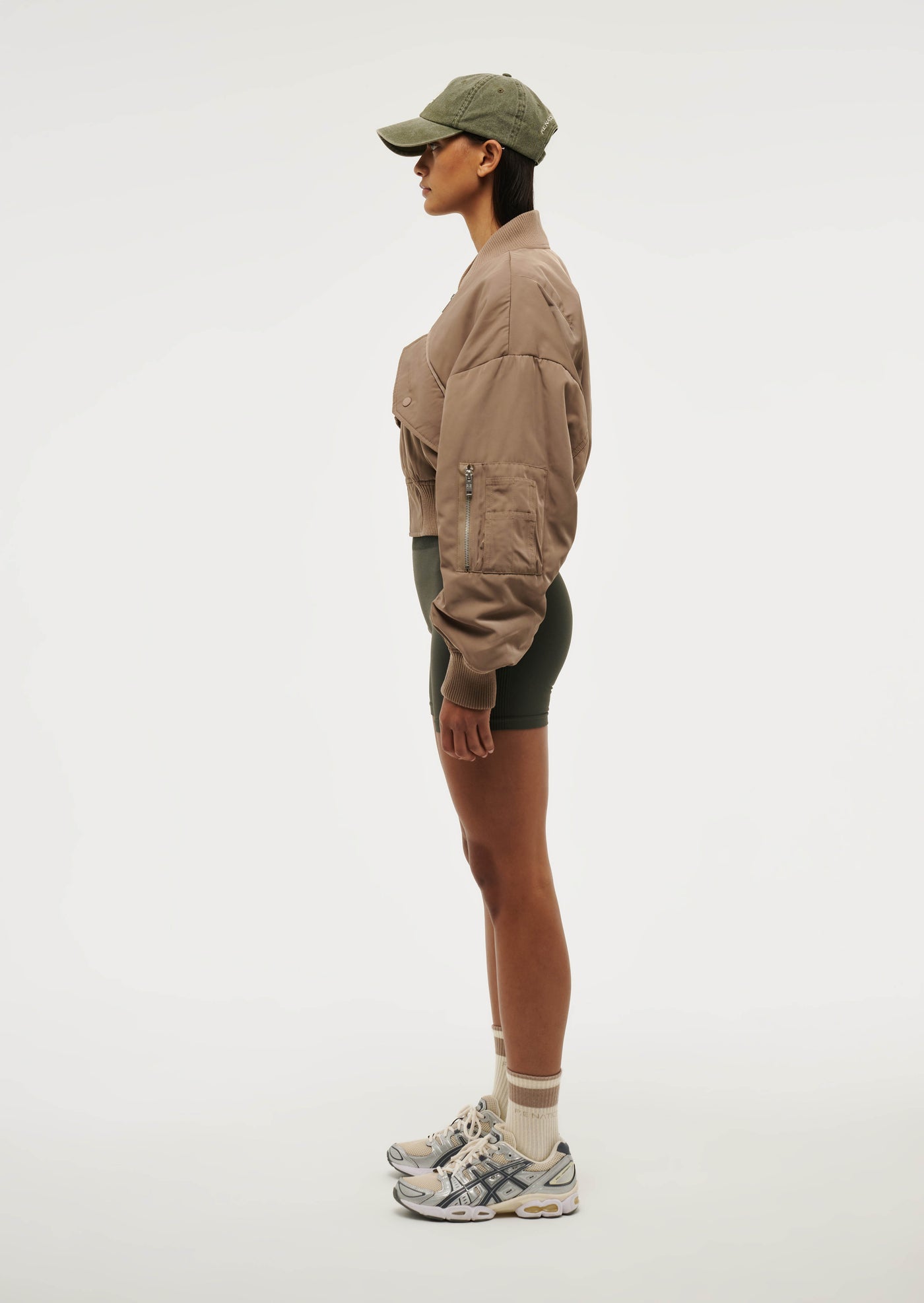 CAPTIVATE BOMBER IN TAUPE