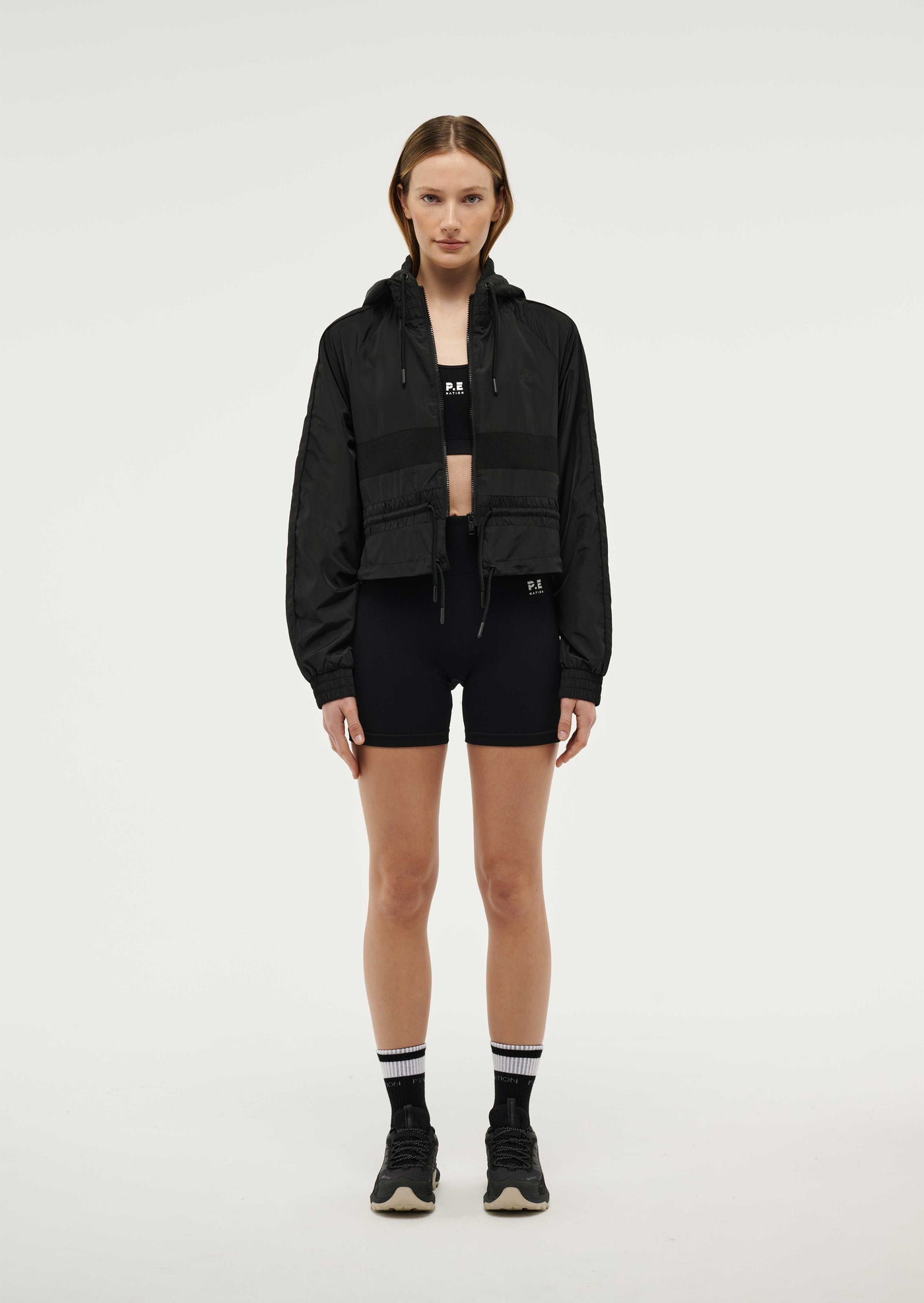 CROPPED MAN DOWN JACKET IN BLACK