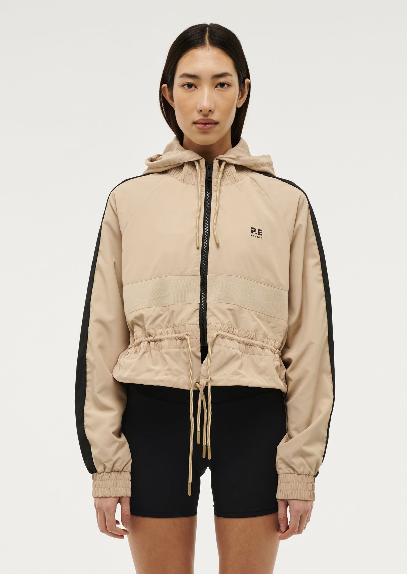 Cropped Man Down Jacket Sesame, Brown Cropped Spray Jacket