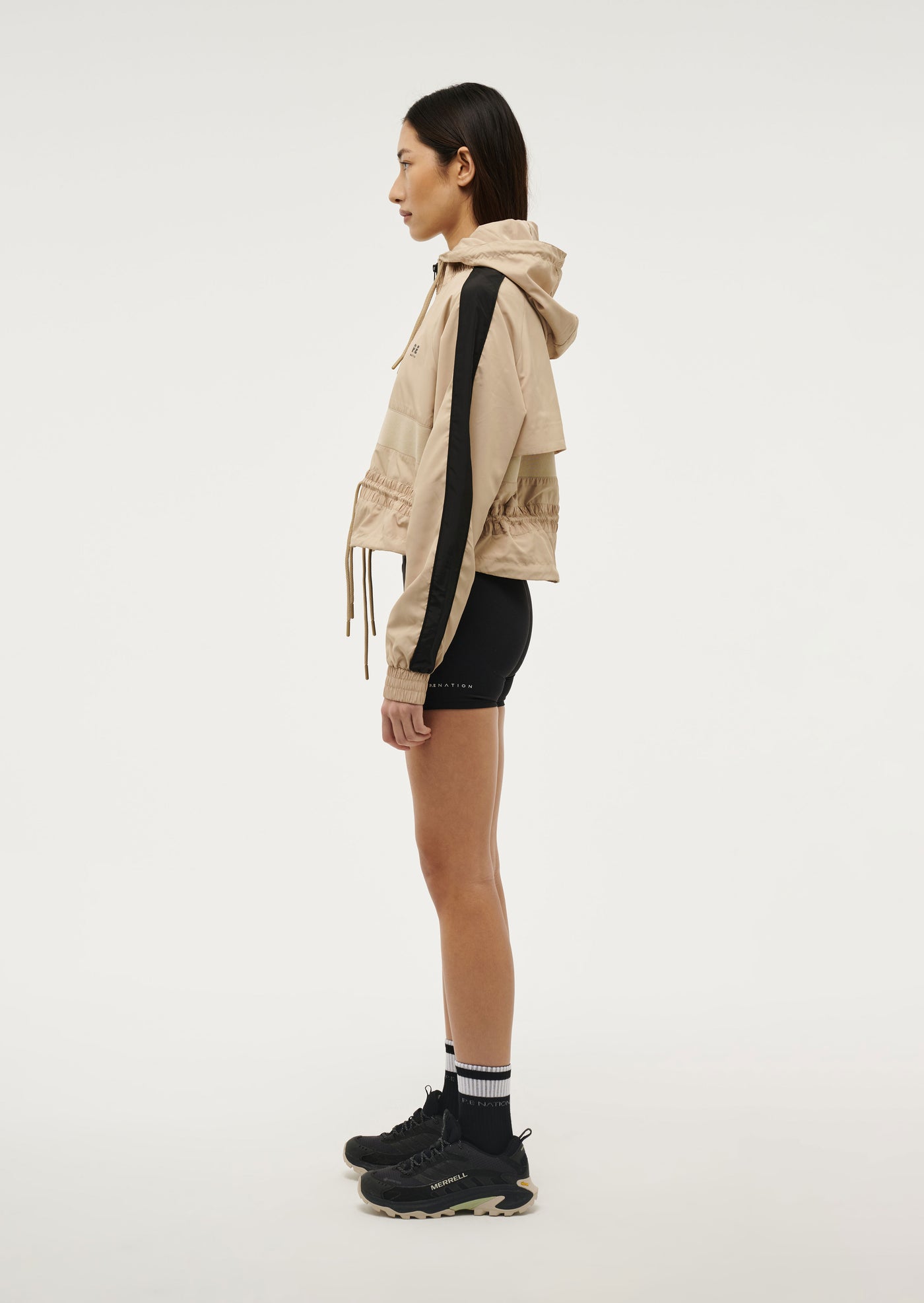 Cropped Man Down Jacket Sesame, Brown Cropped Spray Jacket