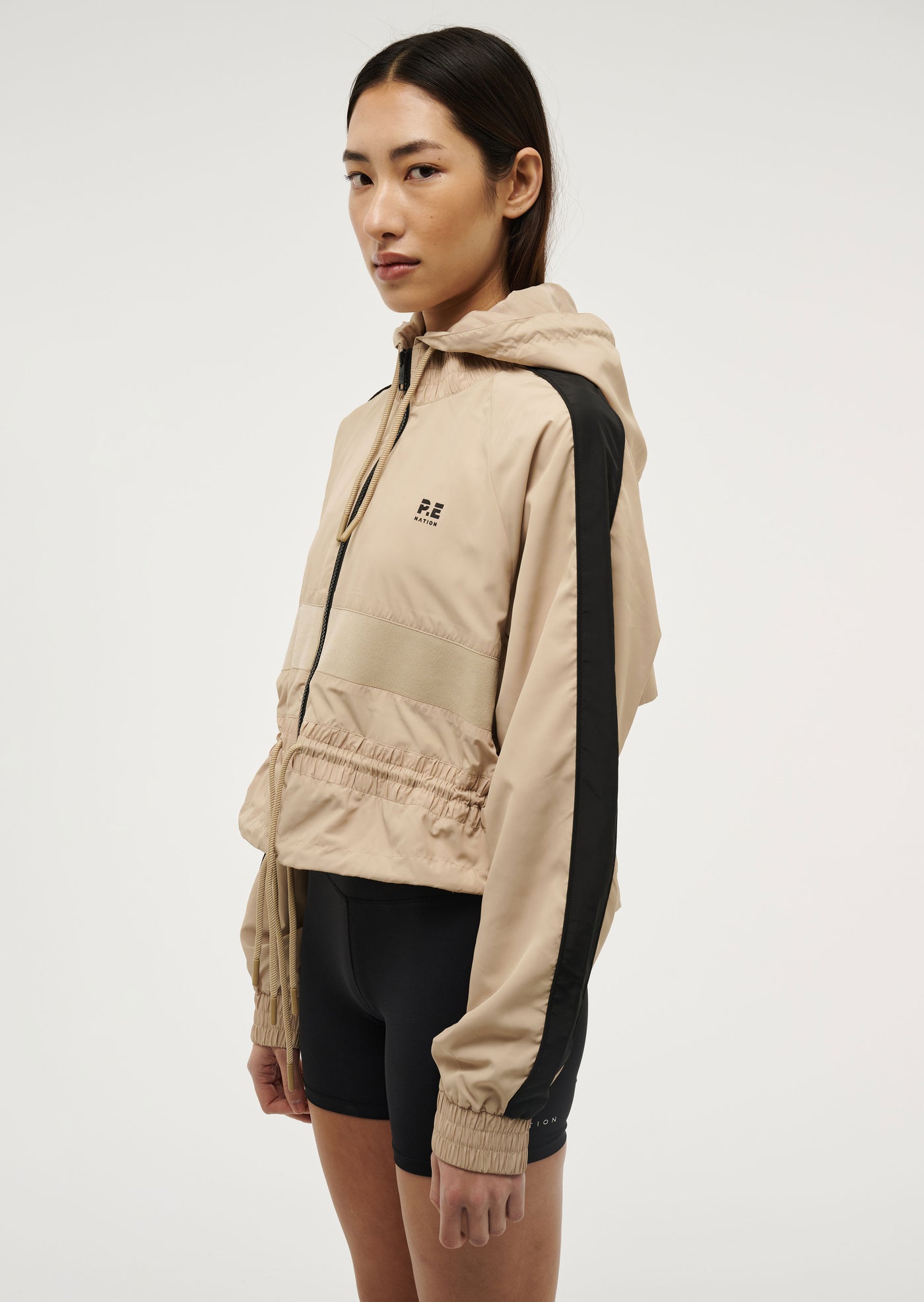 Cropped Man Down Jacket Sesame, Brown Cropped Spray Jacket