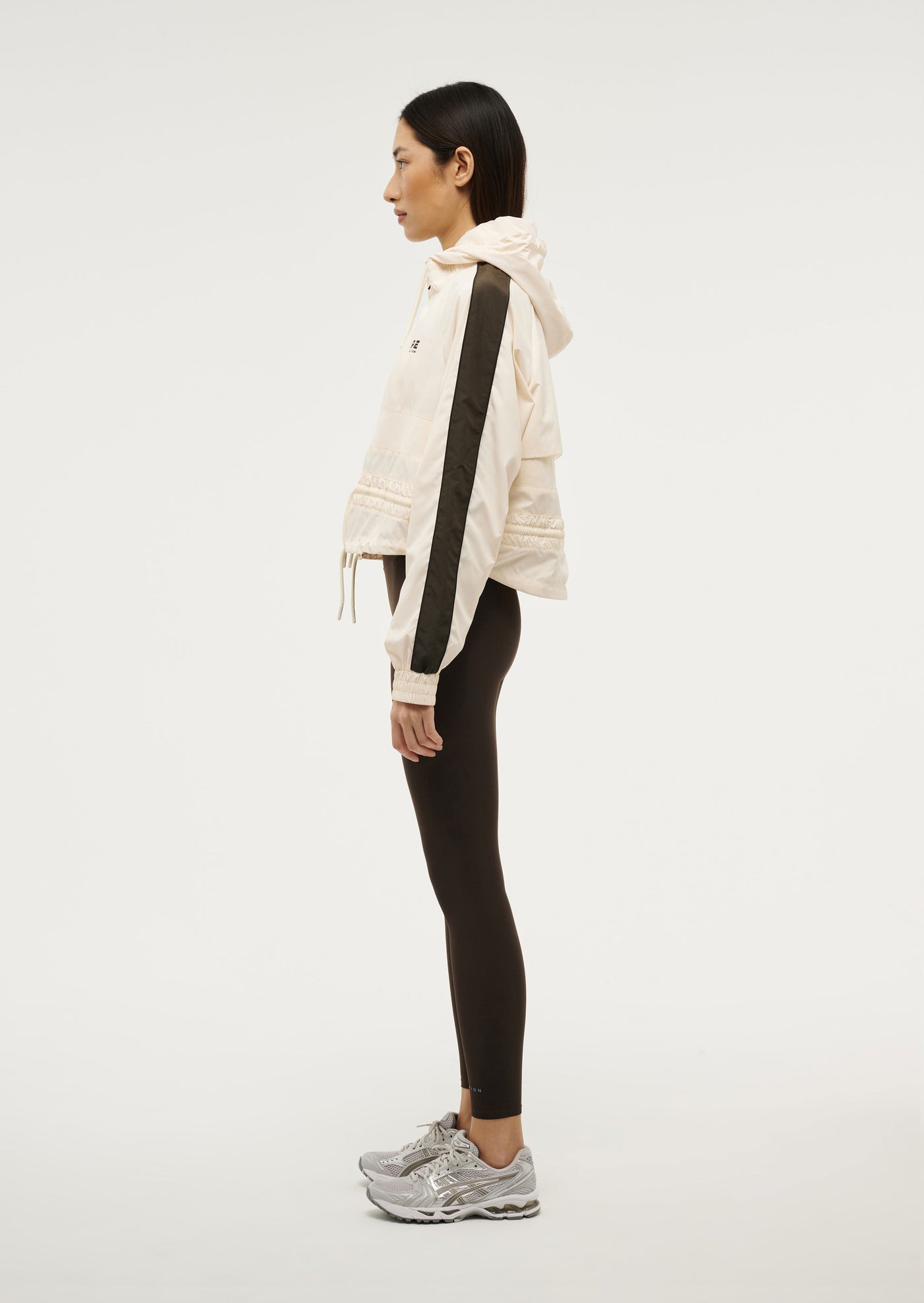 Cropped Man Down Jacket in Whisper White By P.E Nation, Cream Womens Cropped Spray Jacket