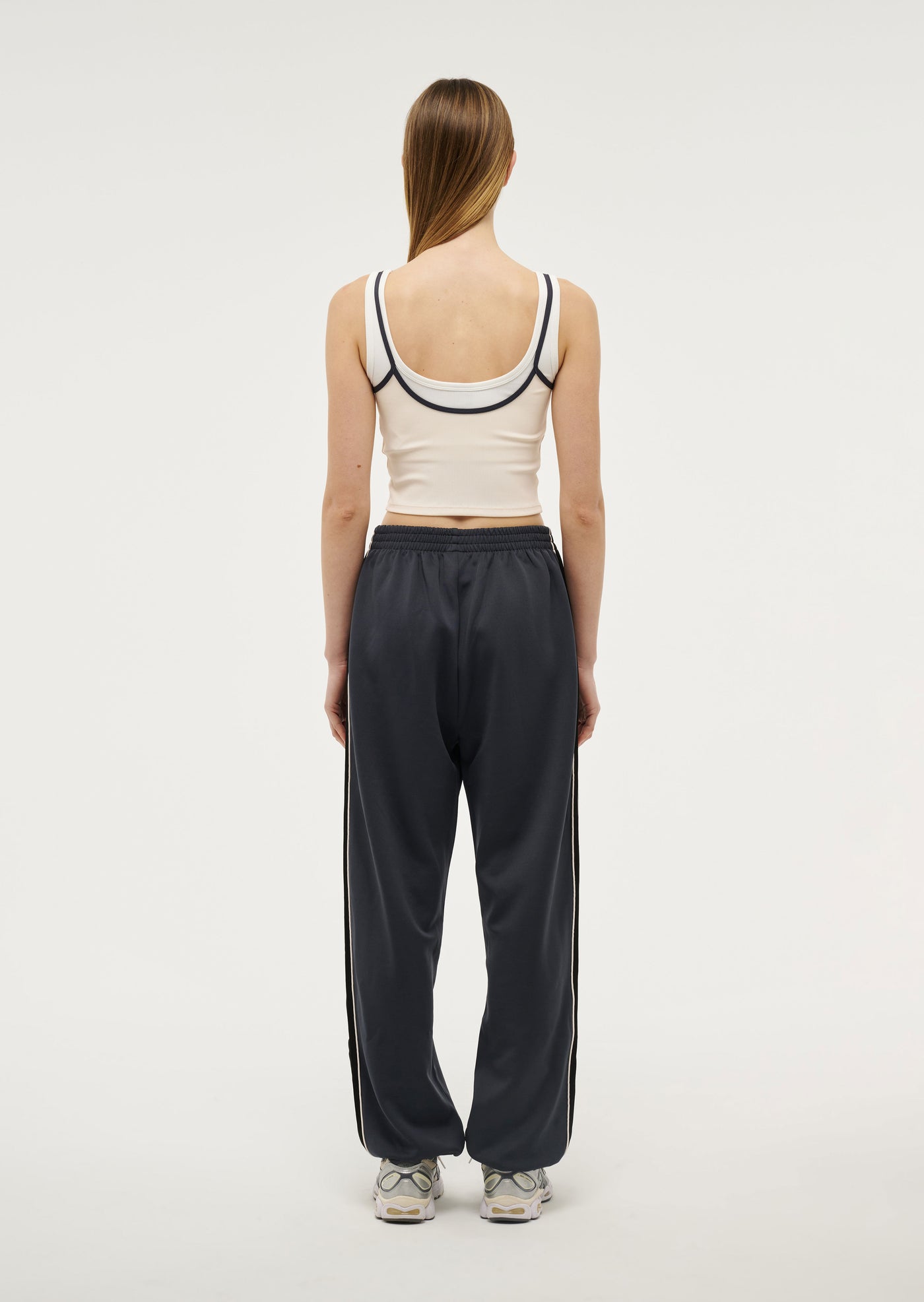 Home Ground Track Pant in Marine Blue by P.E Nation, Womens Navy Blue Track Pant