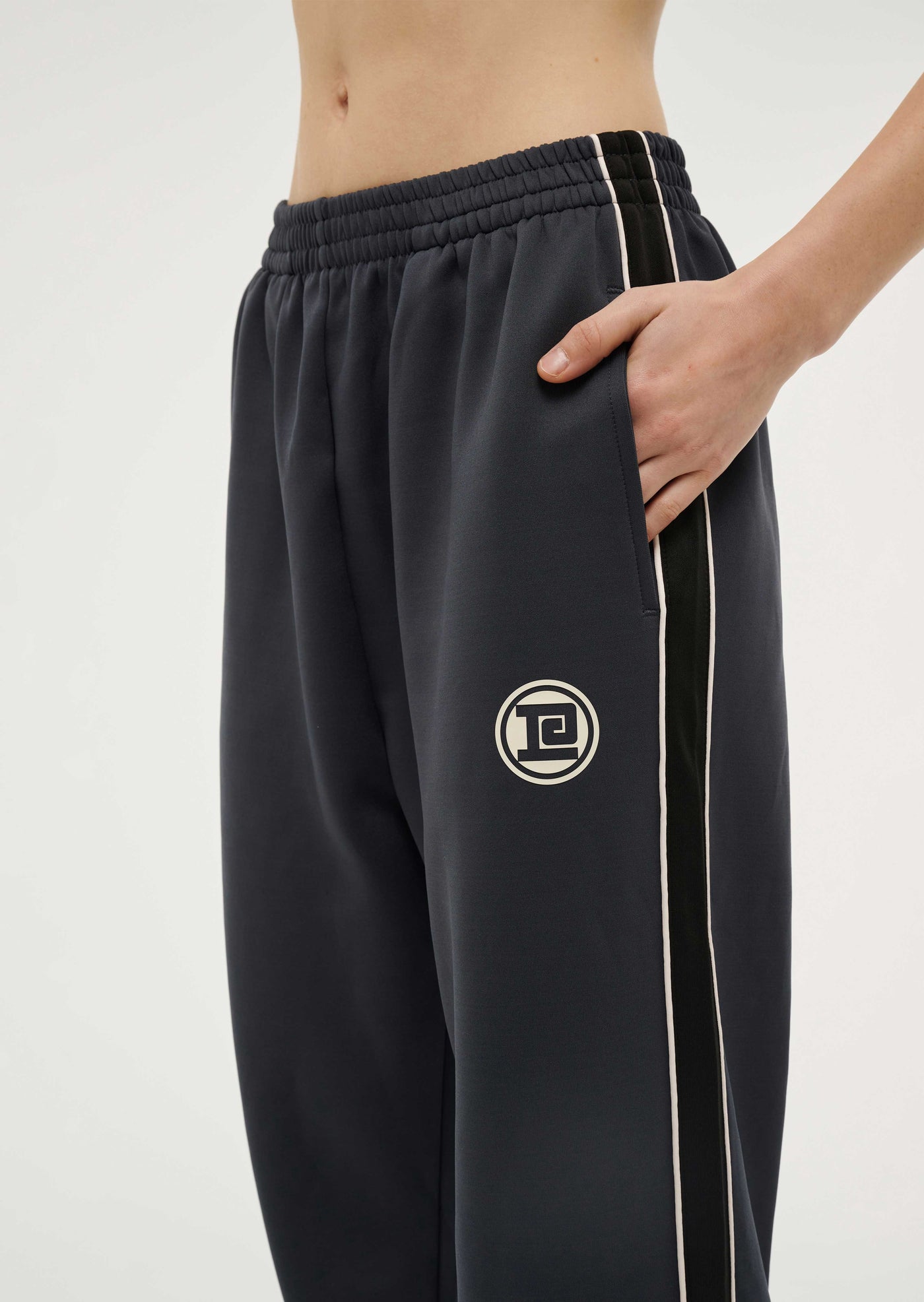 Home Ground Track Pant in Marine Blue by P.E Nation, Womens Navy Blue Track Pant