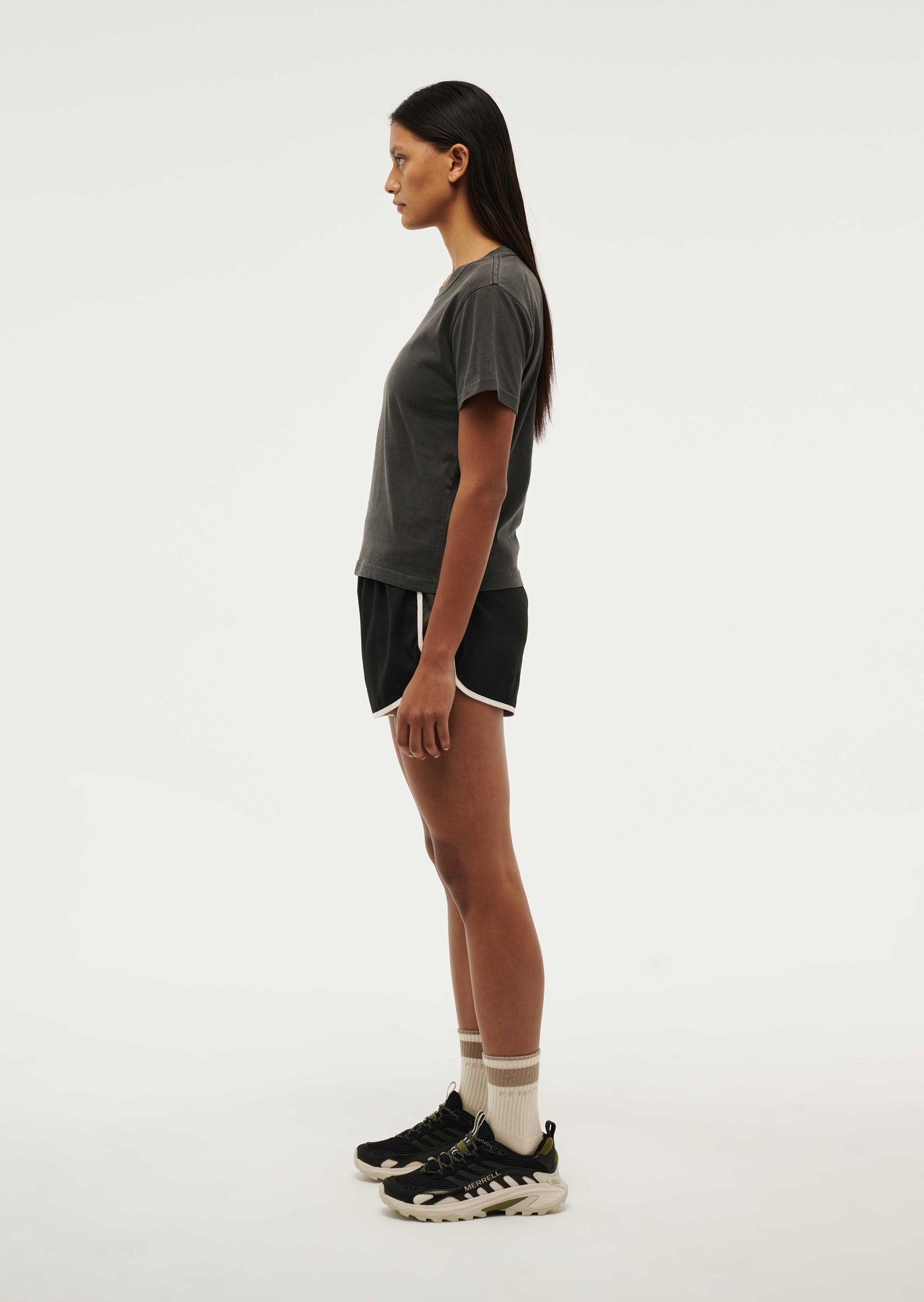 SPORTIVE SHORT SLEEVE TEE IN WASHED BLACK