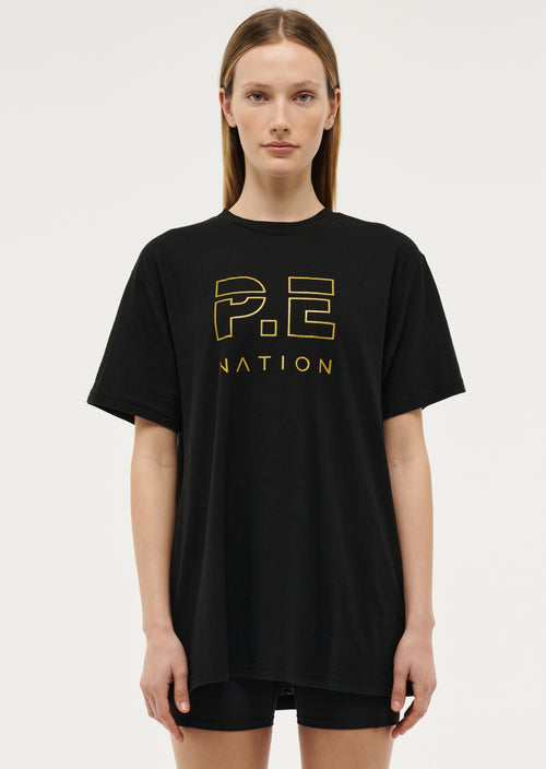 HEADS UP TEE IN BLACK