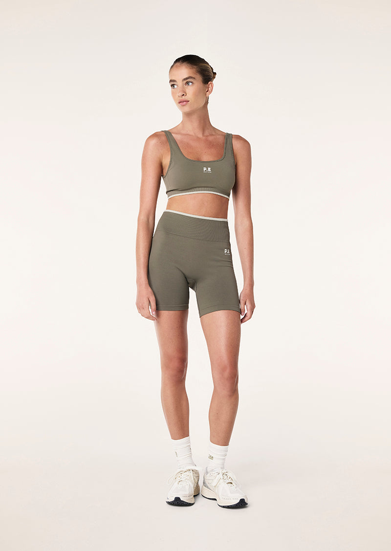 RESTORE SEAMLESS SCOOP BRA IN KHAKI