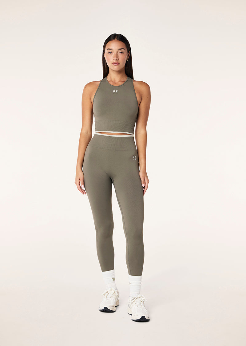 RESTORE SEAMLESS TANK IN KHAKI