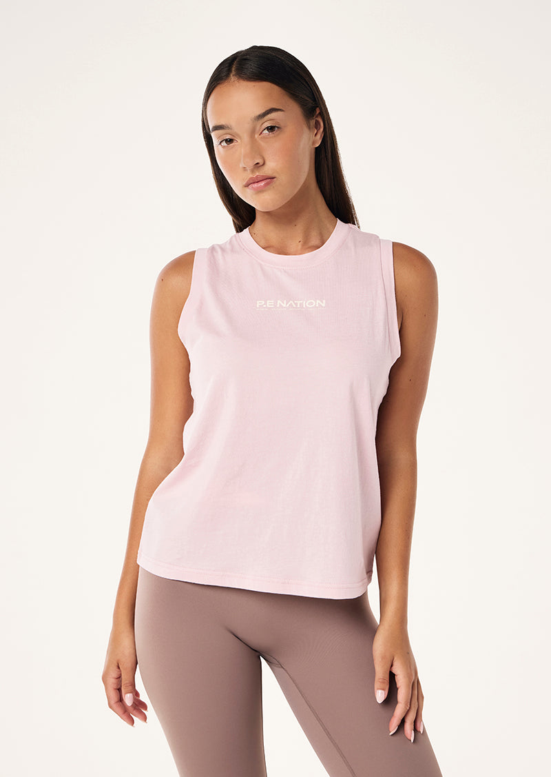 SHUFFLE TANK IN CHALK PINK