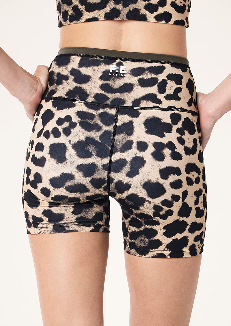 STELLAR 5" BIKE SHORT IN LEOPARD