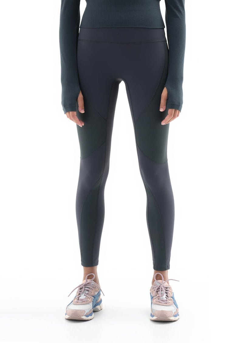 Contrast High-waisted Yoga Pants Set, Tight-fitting Peach Buttock