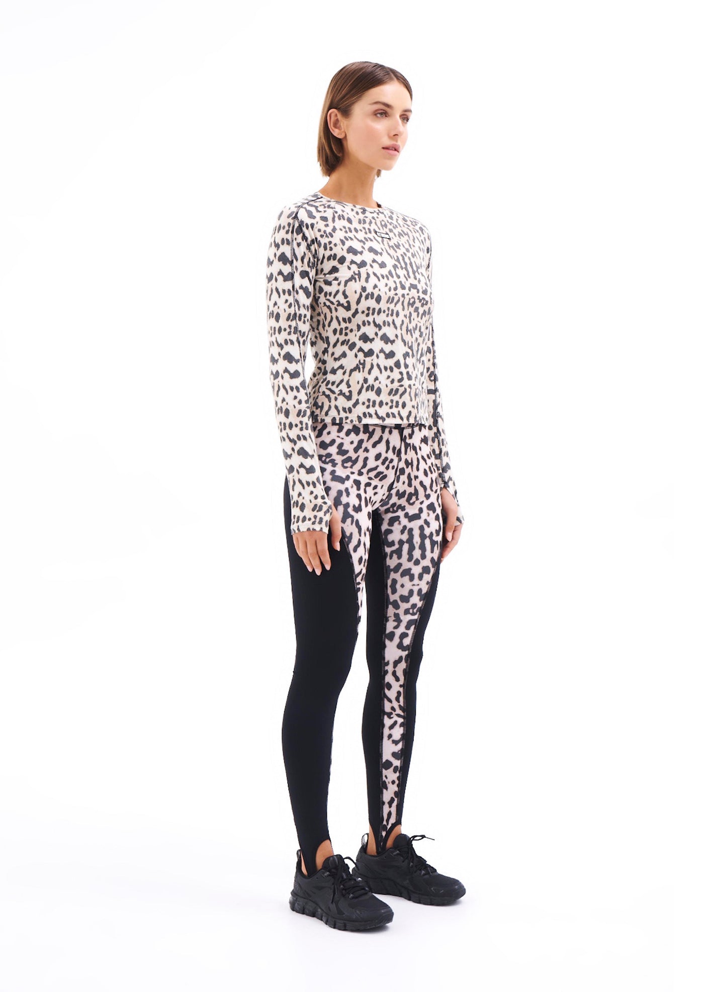 SLALOM PRINTED LEGGING IN LEOPARD