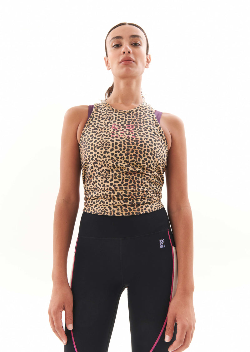 animal print workout top